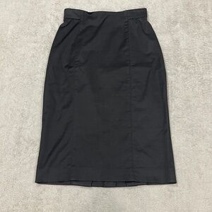 Bebe Black Pencil Skirt with Back Buttons Size 00